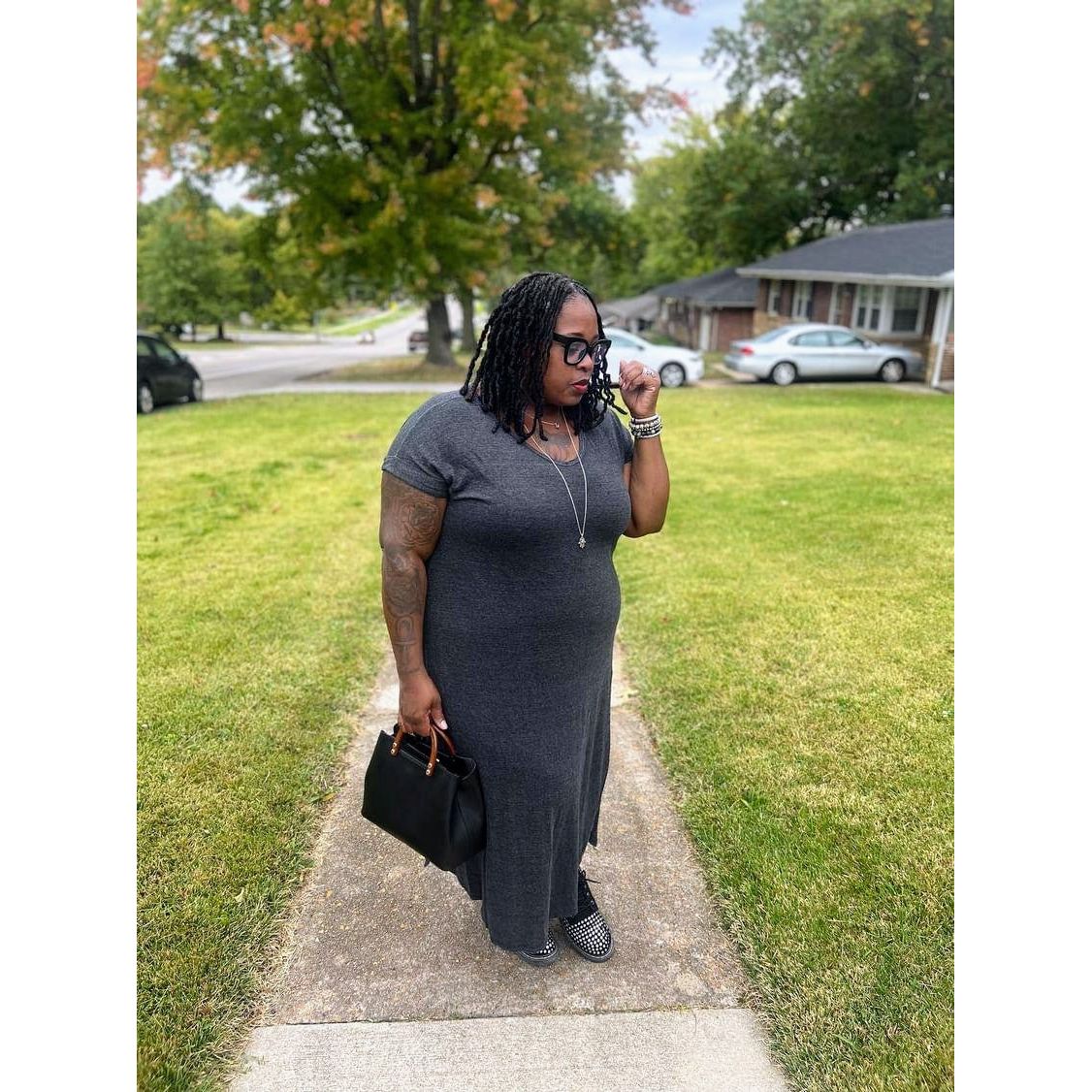 Plus Size V-Neck Dress